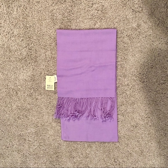 Purple wool cashmere scarf - Picture 1 of 3